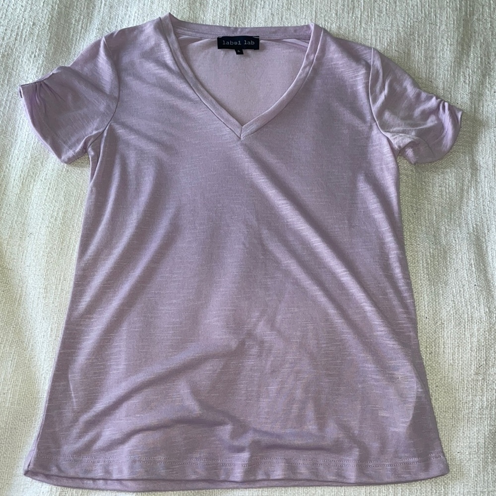 NWOT Label Lab Purple V-neck shirt